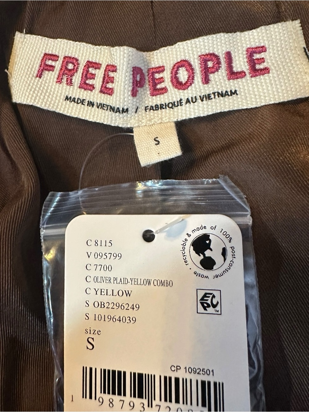 Free People Preppy Dark Academia Dean Double Breasted Blazer Oliver Plaid Small - Picture 14 of 16